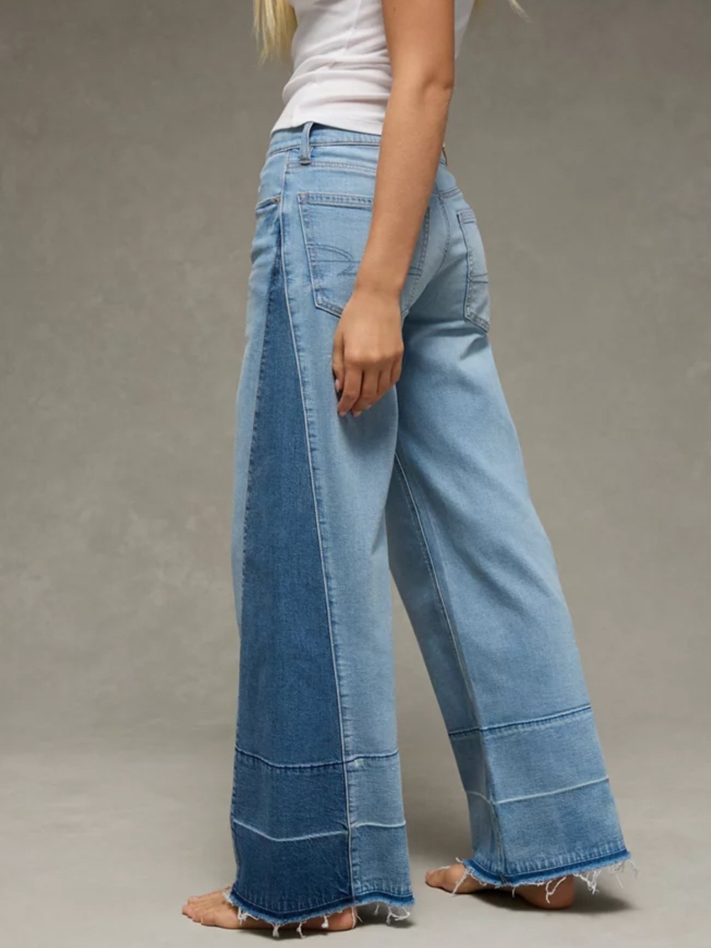 AE Low-rise Baggy Ultra-wide Leg Jean, Dreamy Drape